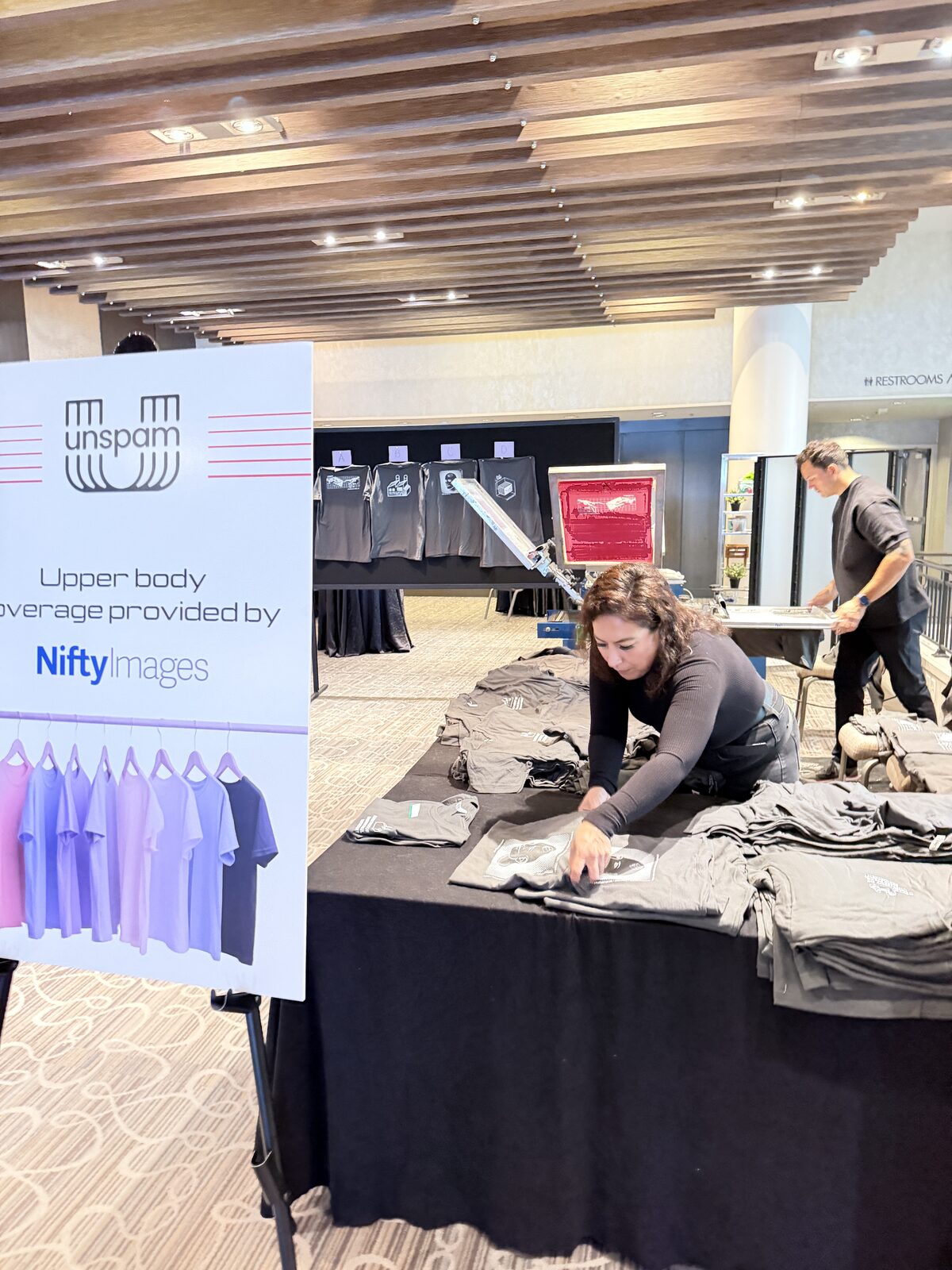 Custom shirt bar at corporate events